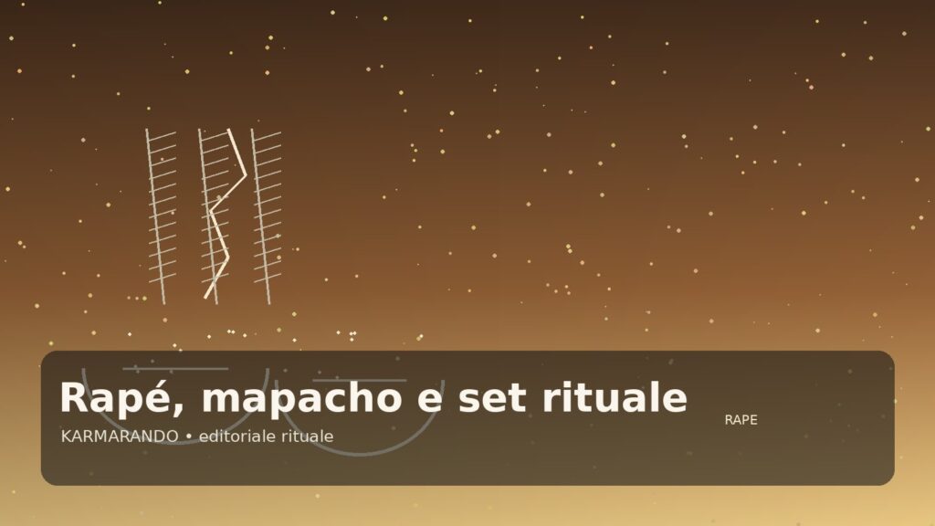 Rapé, mapacho e artigianato rituale: come costruire un set con identità Rapé, mapacho e artigianato rituale: come costruire un set con identità