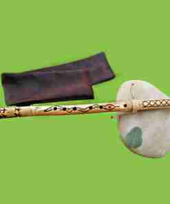 Флейта Siyotanka Змея Flauto-Siyotanka-Serpente-Homemade-Nativo-Sciamanico-Pentagonale-Con-Custodia-3