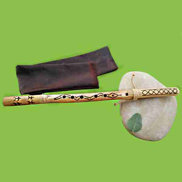 Флейта Siyotanka Змея Flauto-Siyotanka-Serpente-Homemade-Nativo-Sciamanico-Pentagonale-Con-Custodia-3
