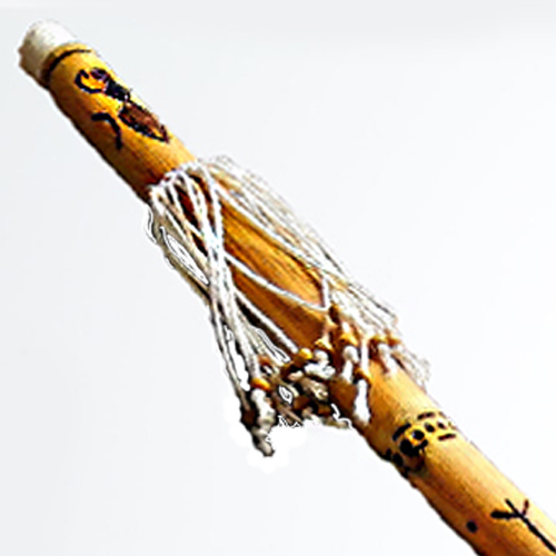 Sonaglio RainStick Shaman in Bamboo, Fatto a Mano con Rune Norreniche Loki: strumento per cerimonie, meditazione e lavoro energetico